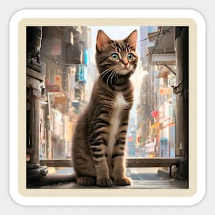 Cute Funny Kittens Beautiful Cats Sticker